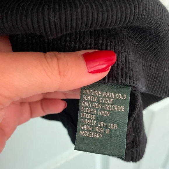 Navy ribbed Lauren Ralph Lauren thermal top - Picture 5 of 6